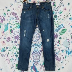 cabi | Slim Boyfriend Distressed Jeans Dark Wash 4